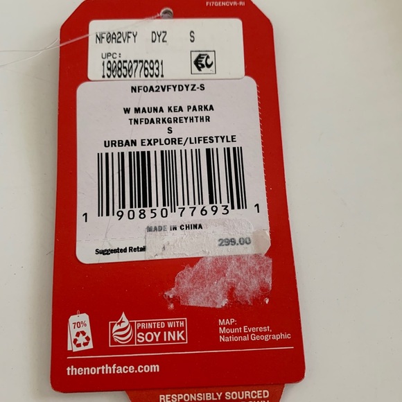 North face dark gray parka coat - Picture 5 of 6